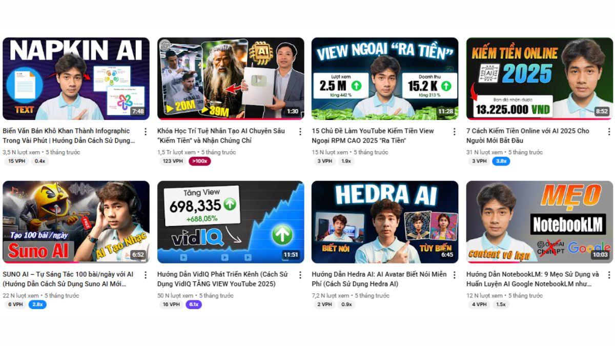 Các khóa học AI tại Sóc Trăng- Ứng dụng AI xây kênh Youtube