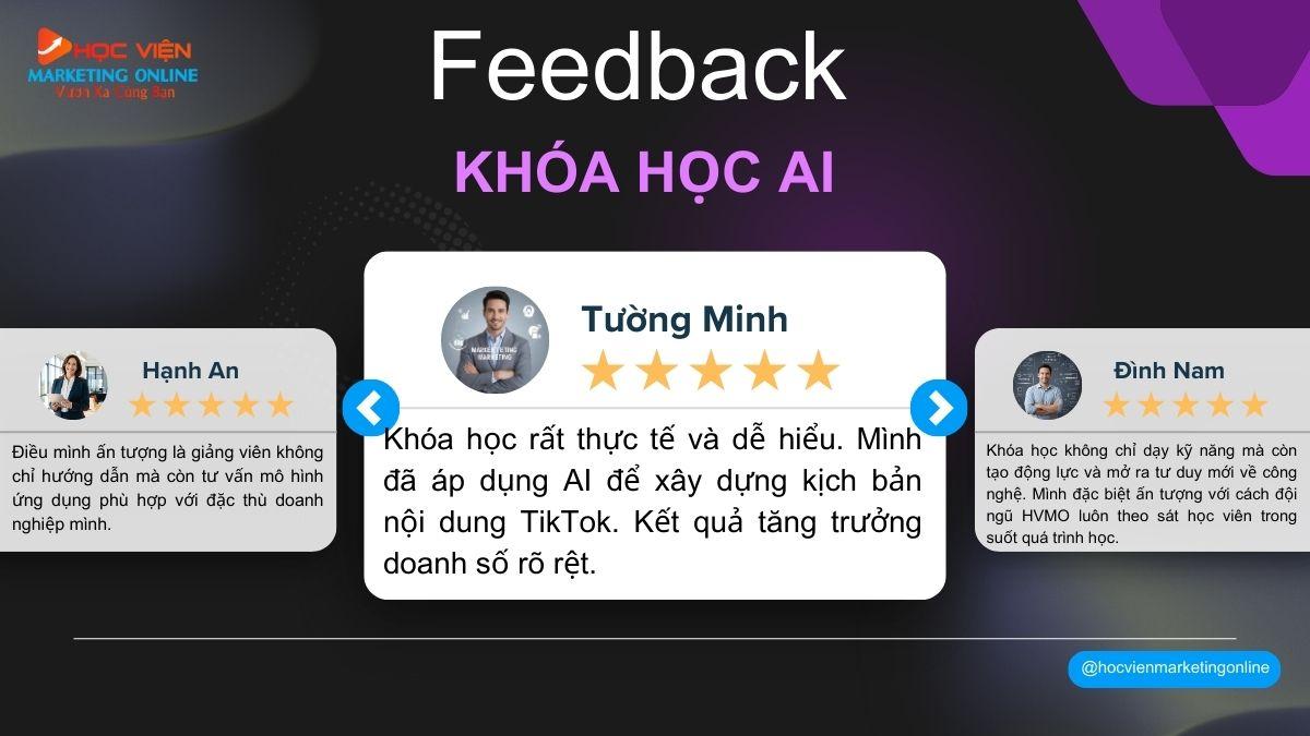 Feedback về kết quả tăng trưởng kênh TikTok khi xây kênh bằng AI
