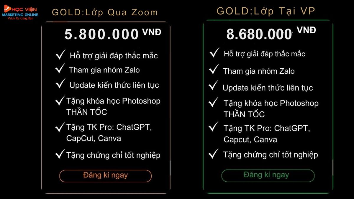 Bảng giá khóa học làm video bằng AI 2