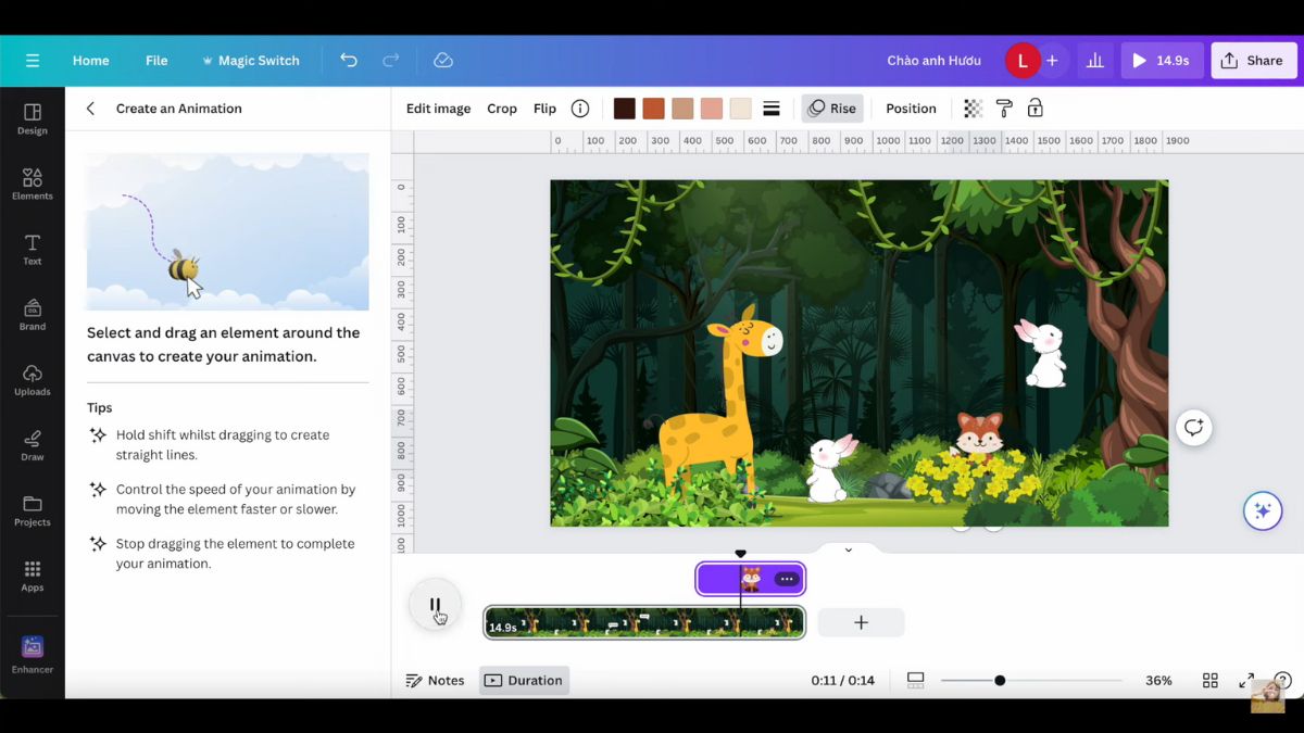 Làm video hoạt hình bằng công cụ Canva AI