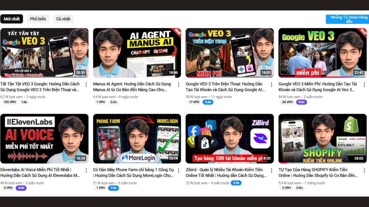 Nội Dung Khóa Học Youtube AI buổi 7,8