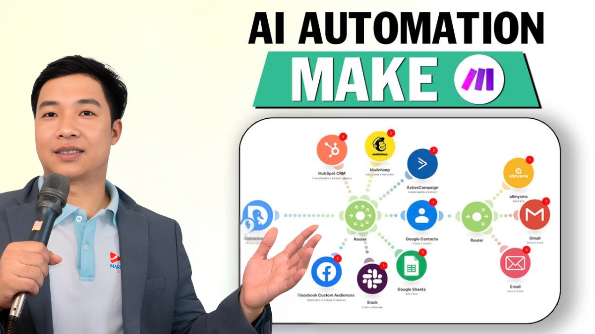 Khóa học Make AI Automation chuyên sâu 80% thực hành