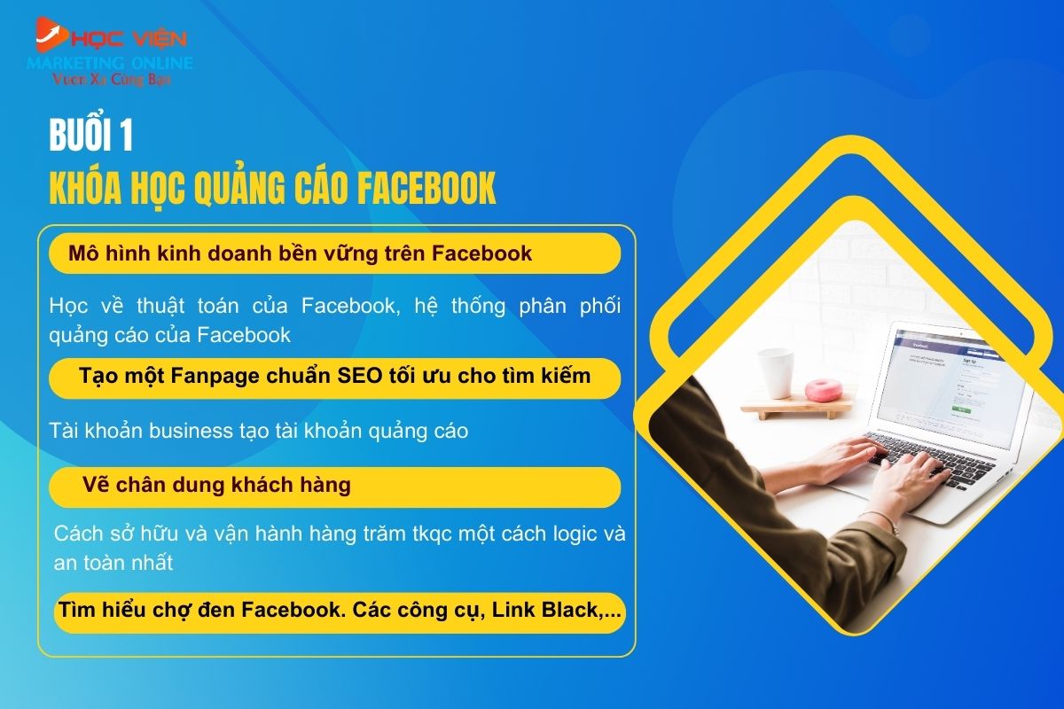 Nội dung khóa học quảng cáo Facebook buổi 1