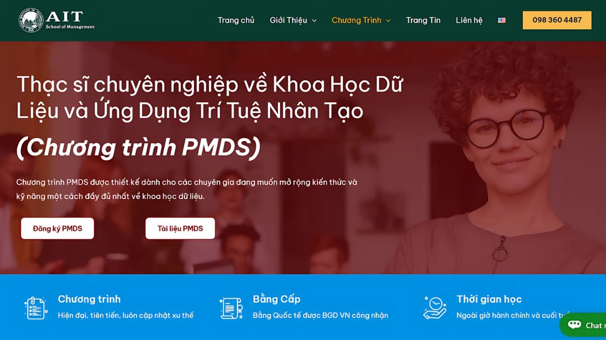 Chương Trình PMDS – Khoa Học Dữ Liệu Và Ứng Dụng Trí Tuệ Nhân Tạo Tại SOM, AIT