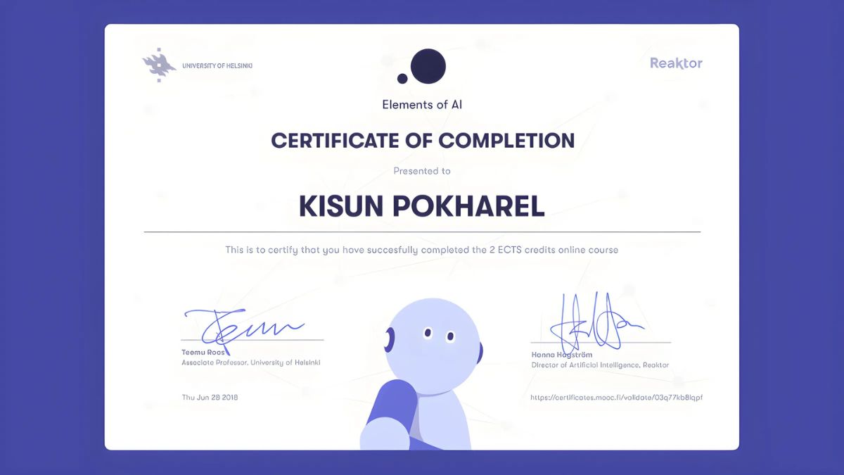 Elements Of AI – Helsinki University (Miễn phí)
