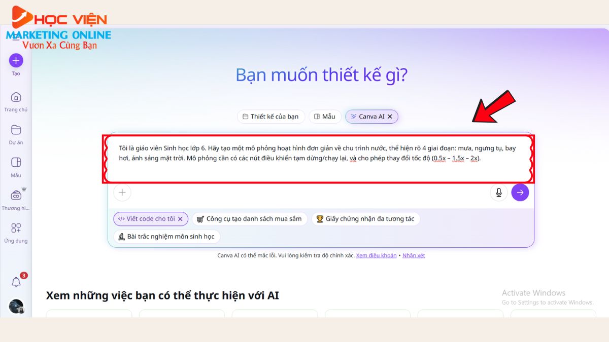 Phần 4: Sử dụng AI Để Tạo Mô Phỏng Môn Học- Quy trình thực hiện bước 4.2