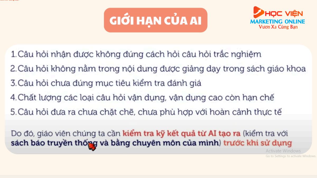 Lưu Ý Cho Giáo Viên