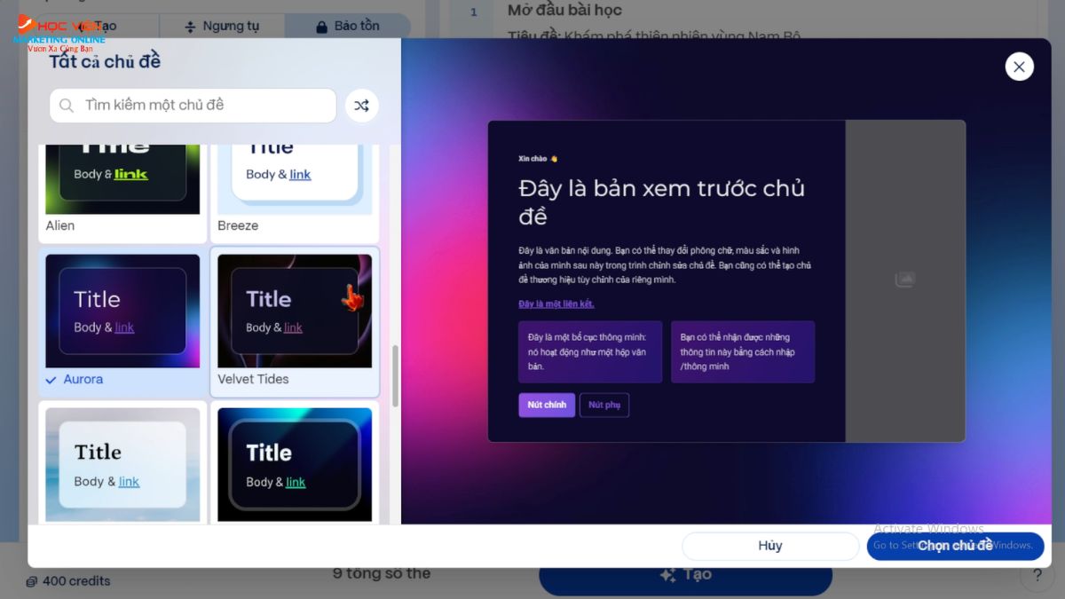 Quy trình thiết kế bài thuyết trình bằng Gamma AI bước 4.2