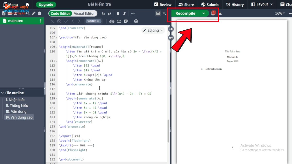 Quy trình tạo bài kiểm tra bằng AI + LaTeX bước 2.7