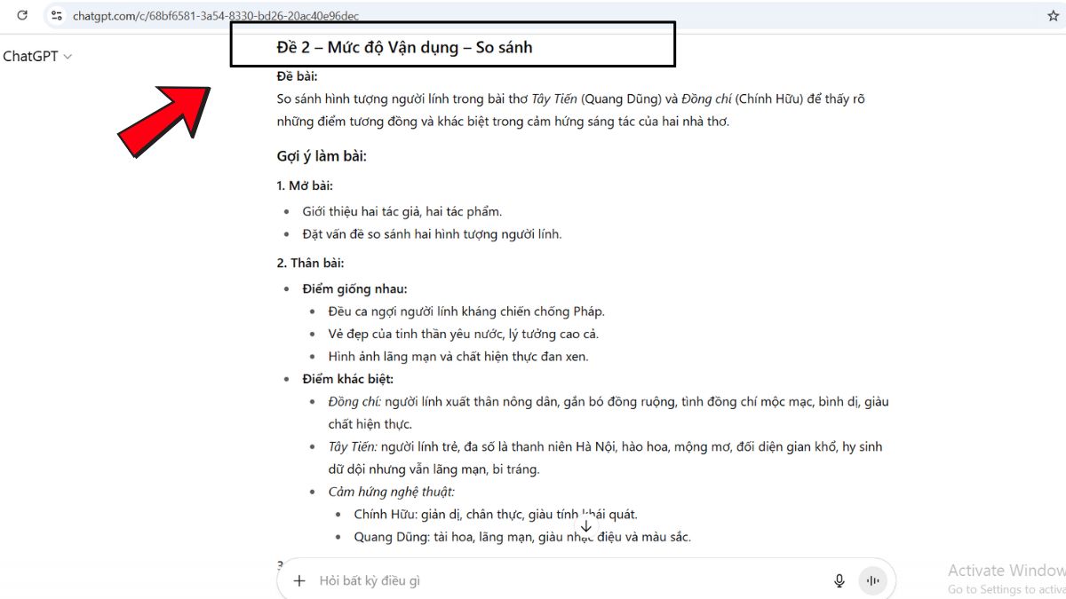 Quy trình tạo đề kiểm tra cơ bản bằng ChatGPT bước 3.2