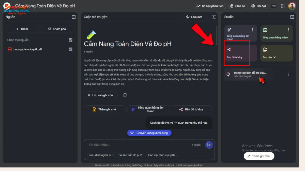 Tính Năng Chính Khi Phân Tích Và Tương Tác- Tạo bản đồ tư duy