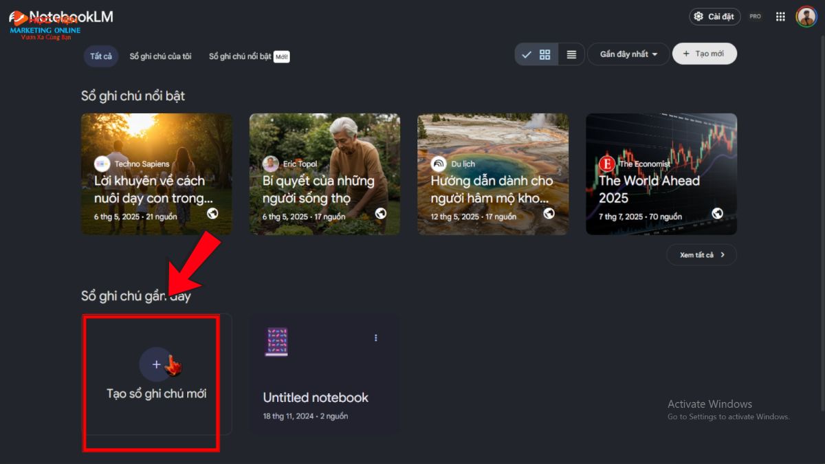 Cách Truy Cập Và Sử Dụng NotebookLM bước 3