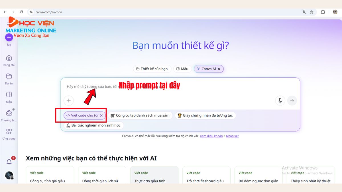 Phần 4: Sử dụng AI Để Tạo Mô Phỏng Môn Học- Quy trình thực hiện bước 4.1