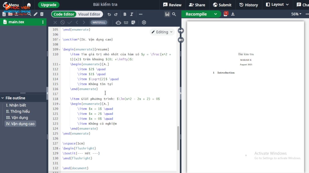 Quy trình tạo bài kiểm tra bằng AI + LaTeX bước 2.6