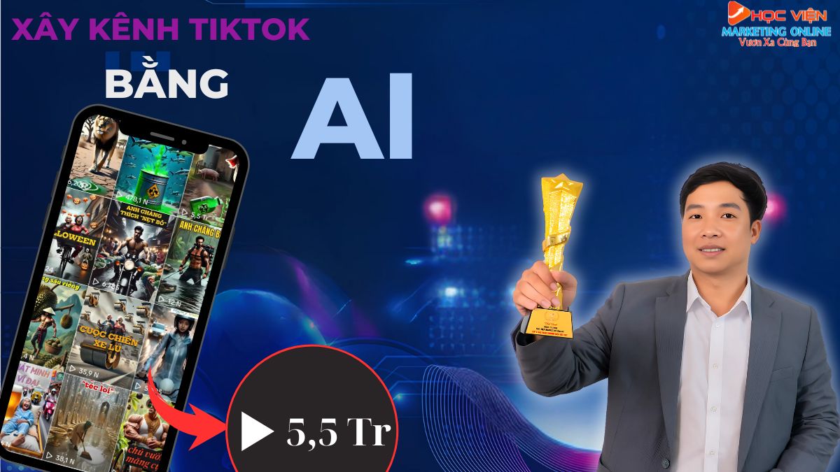 Khóa học xây kênh Tiktok bằng AI chất lượng, hiệu quả cao
