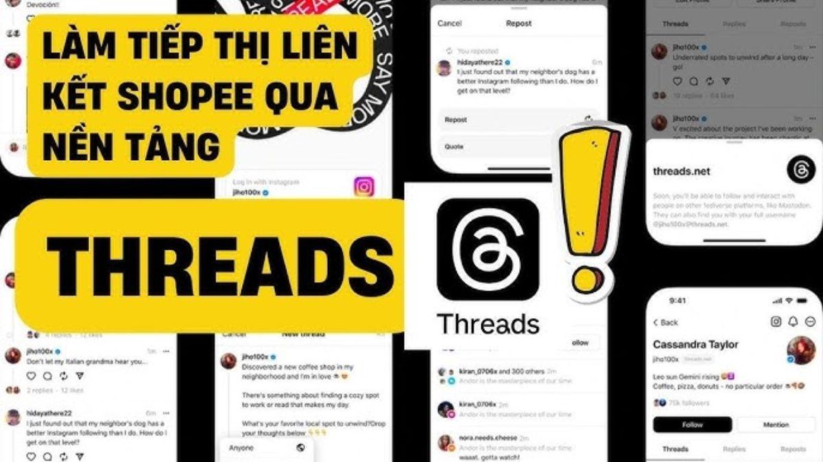 Cách quảng bá sản phẩm Affiliate- Nền tảng Threads