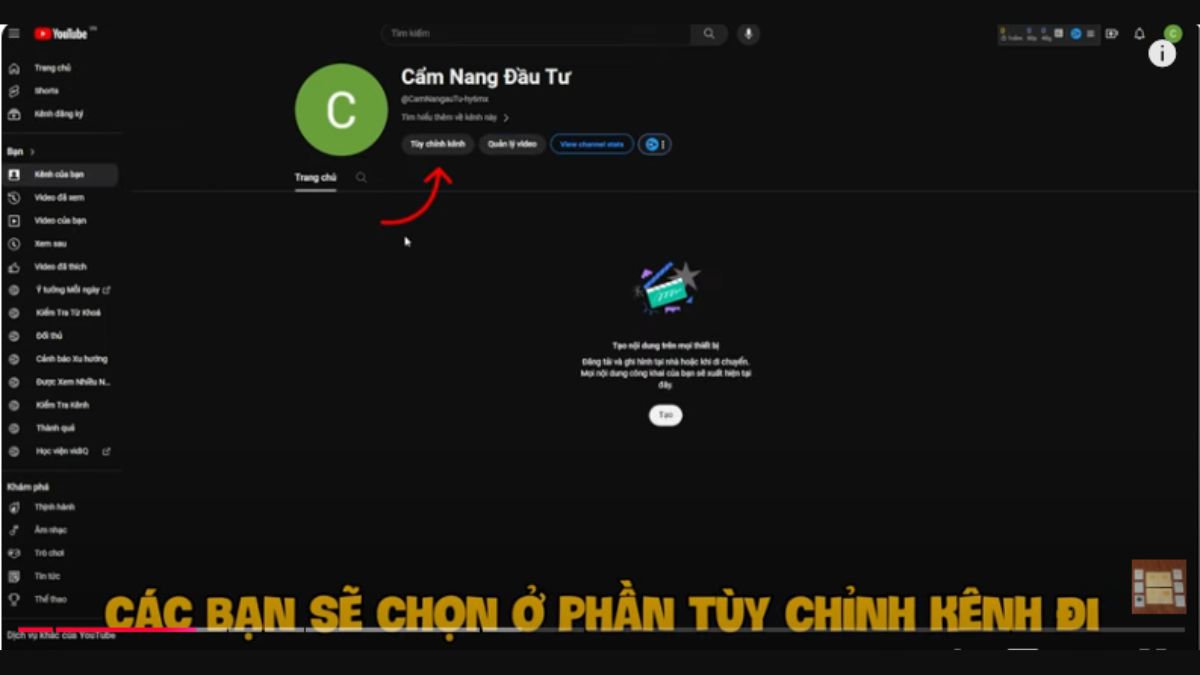 Tạo kênh Youtube tin tức bằng AI- Tùy chỉnh kênh Youtube