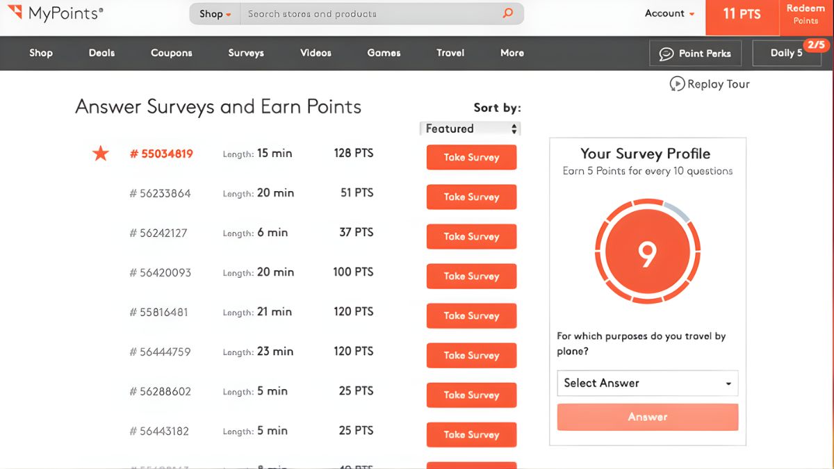 Trang Web Kiếm Tiền Qua Mạng Bằng Cách Xem Quảng Cáo- Mypoints