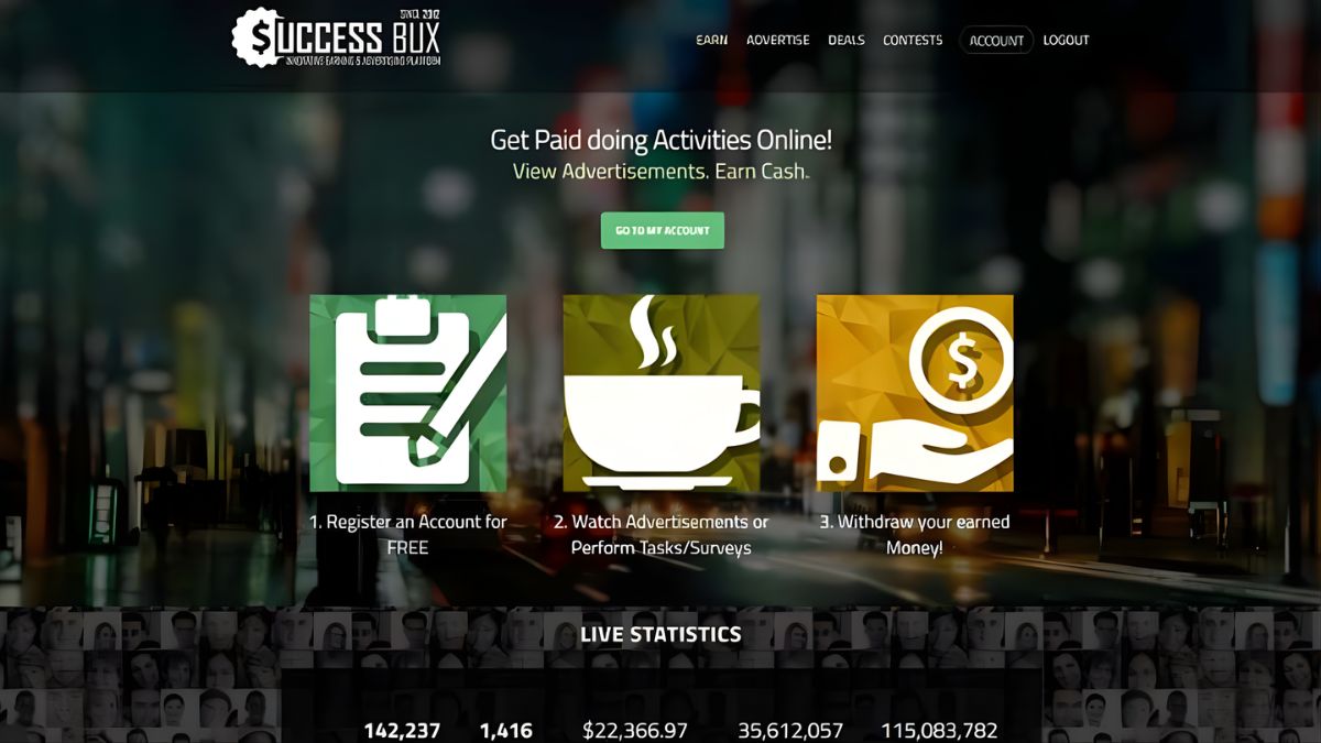 Trang Web Kiếm Tiền Qua Mạng Bằng Cách Xem Quảng Cáo- Successbux