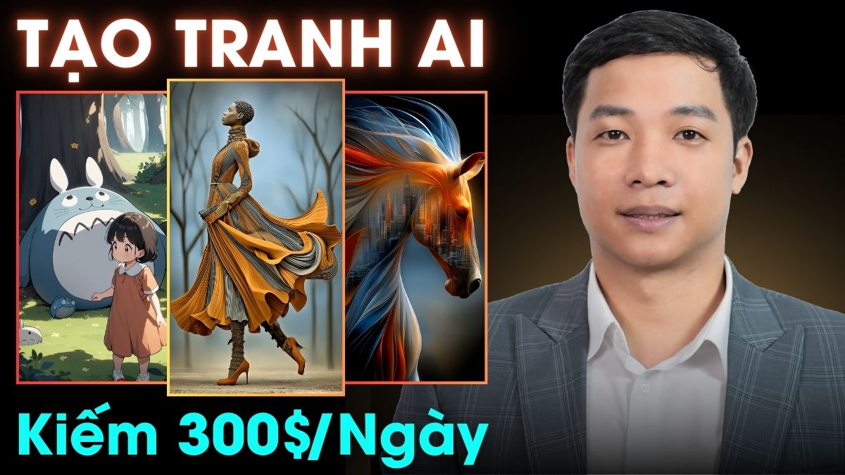 12 Cách Kiếm Tiền Từ AI Art- Tác Phẩm Nghệ Thuật AI, Tranh AI