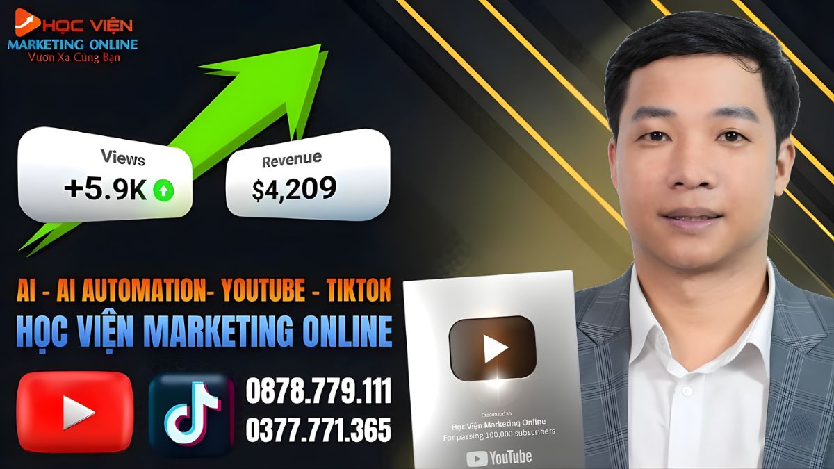 Khóa học kiếm tiền online với AI tại HVMO