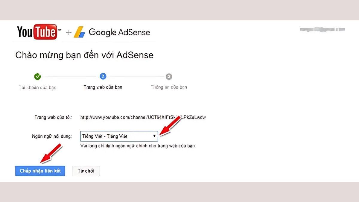 Cách Đăng Ký Tài Khoản AdSense bước 2