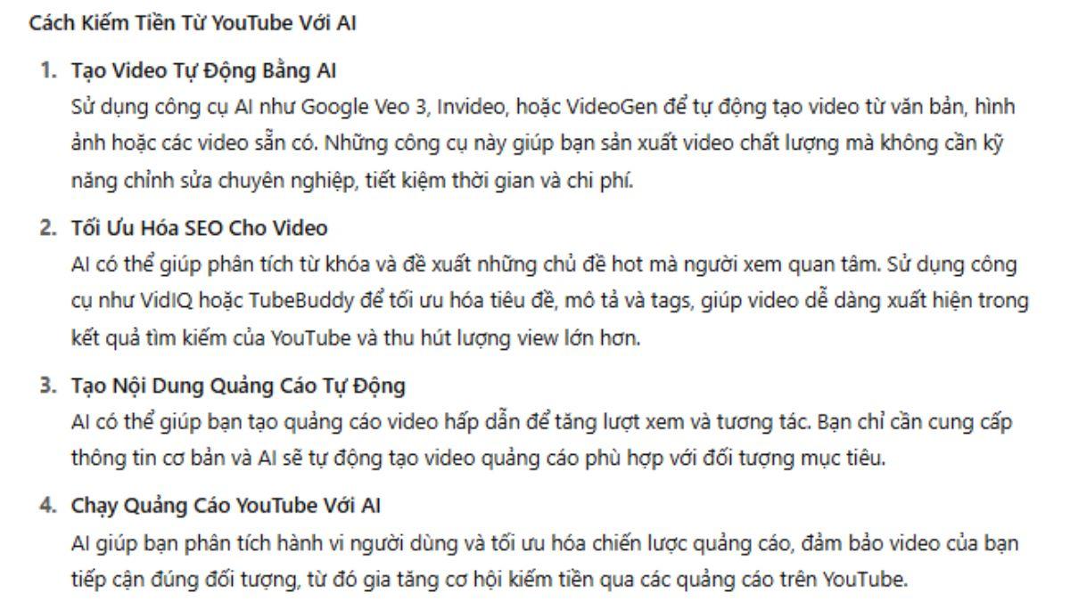 Bí Kíp Kiếm Tiền YouTube View Ngoại Bằng AI Bước 3.1