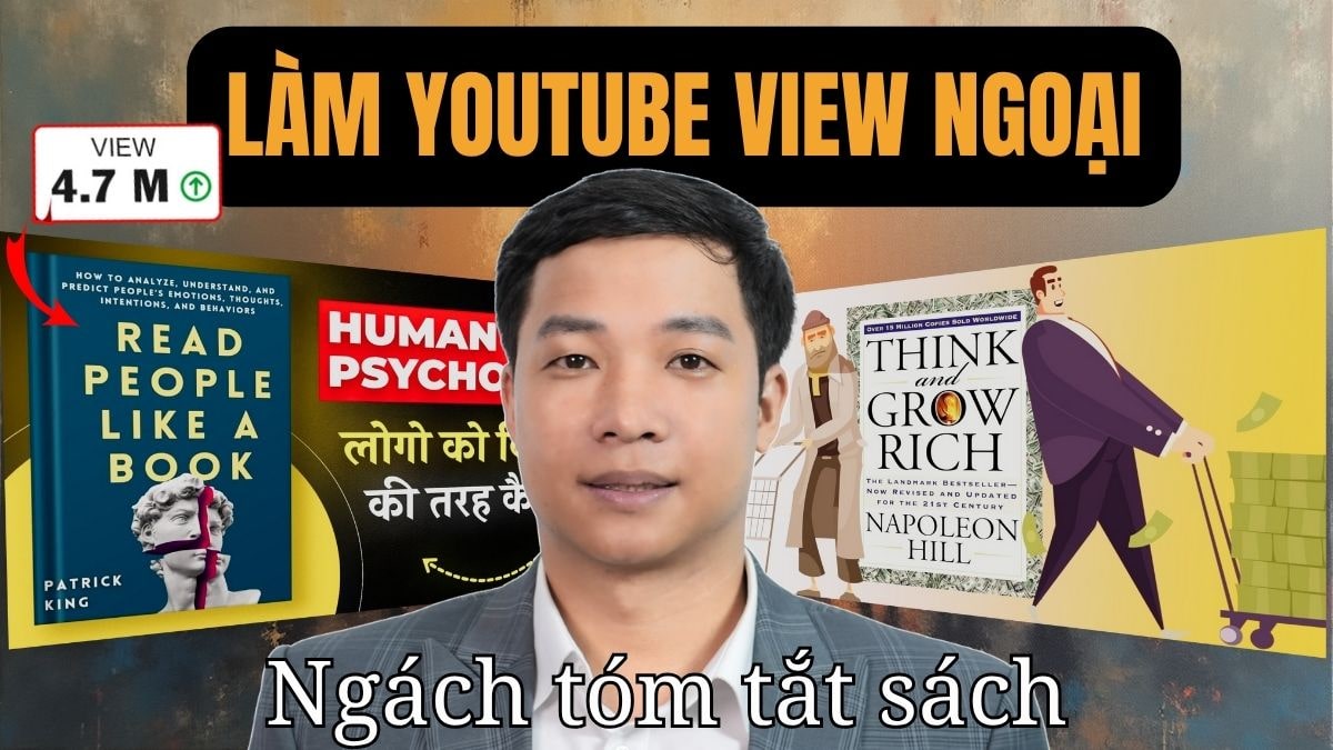 Cách Kiếm Tiền Youtube View Ngoại Ngách Tóm Tắt Sách Bằng AI