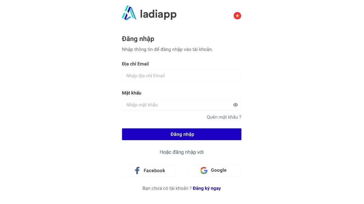 Các Bước Tạo Trang Trong LadiPage Bước 1
