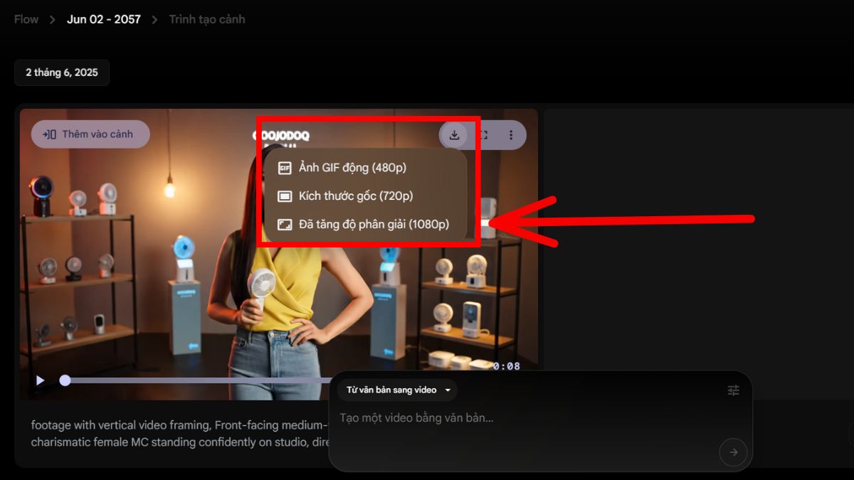 Tạo video Affiliate với Flow bước 5