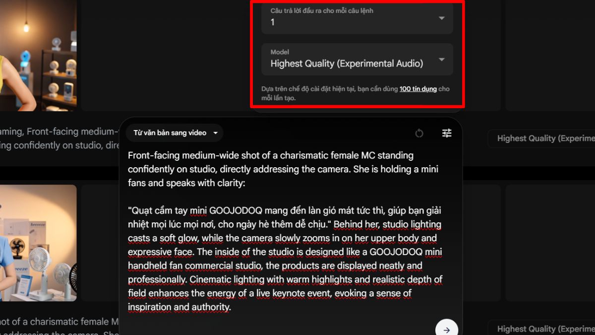 Tạo video Affiliate với Flow bước 3