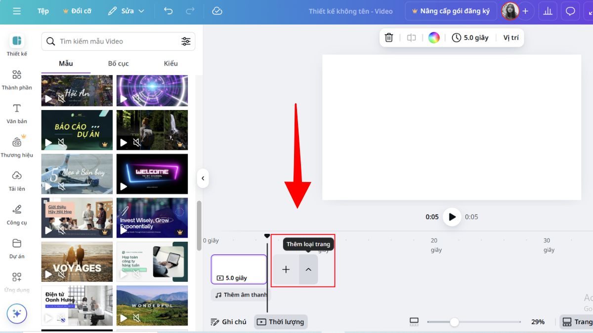 Hướng Dẫn Làm Clip Quảng Cáo Bằng Canva bước 3.3