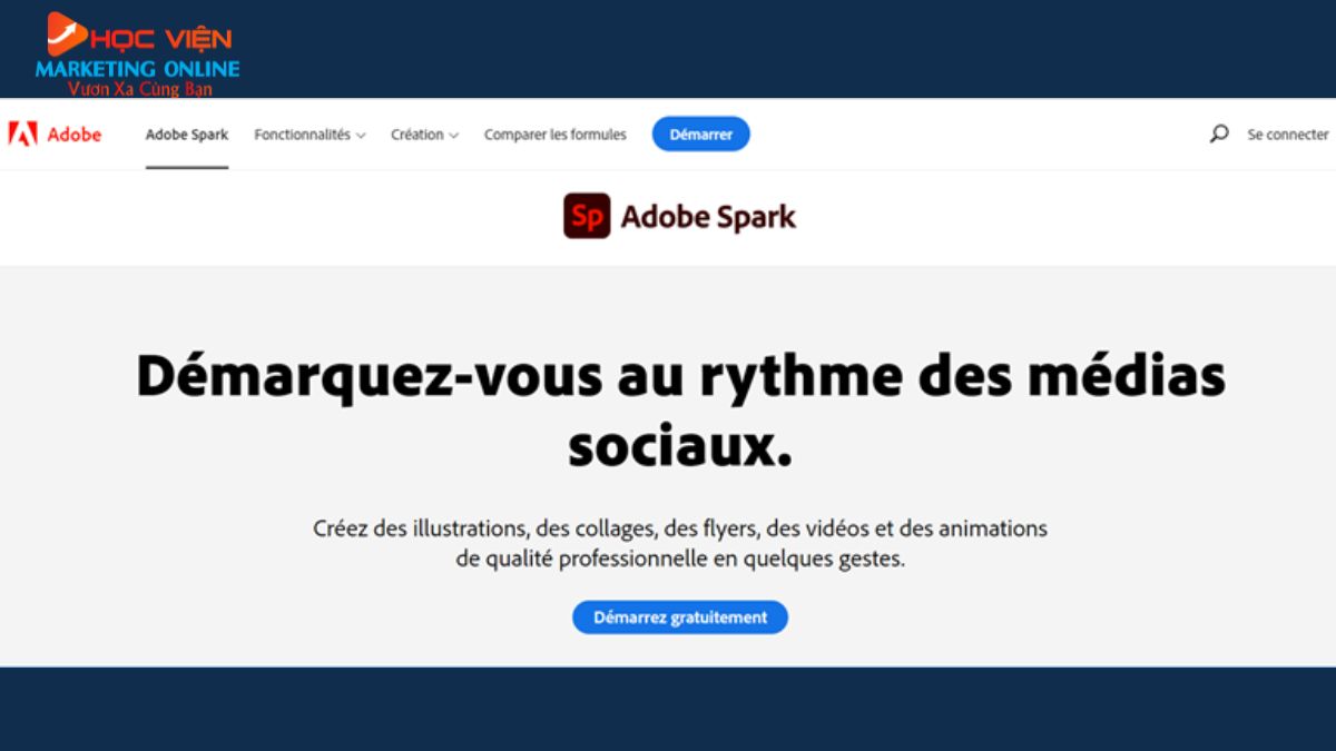 Website Adobe Spark Làm Video Quảng Cáo 