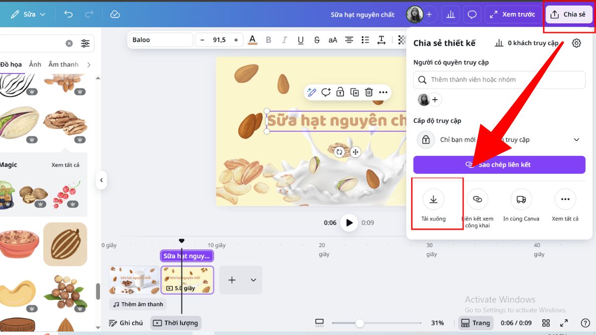 Hướng Dẫn Làm Clip Quảng Cáo Bằng Canva bước 4.7