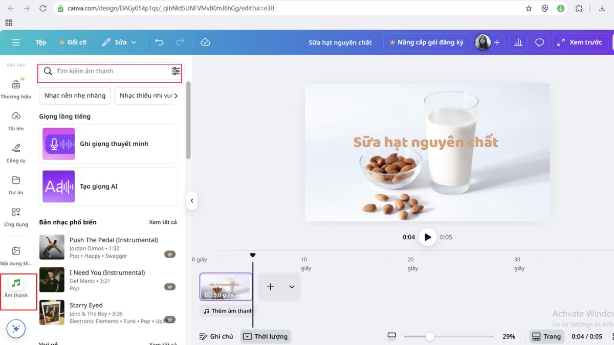 Hướng Dẫn Làm Clip Quảng Cáo Bằng Canva bước 4.3