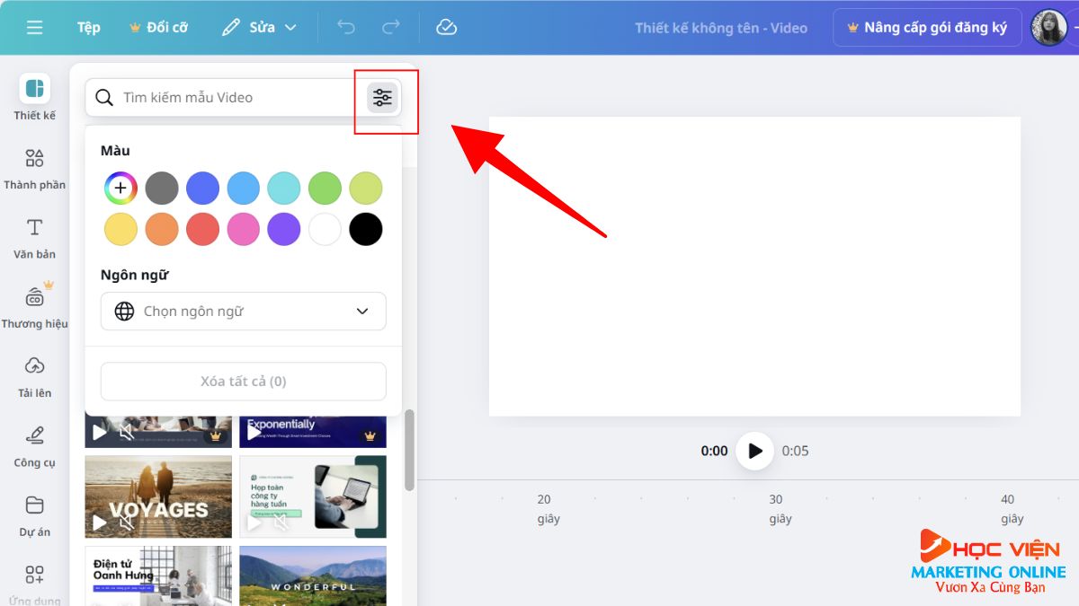 Hướng Dẫn Làm Clip Quảng Cáo Bằng Canva bước 3.2