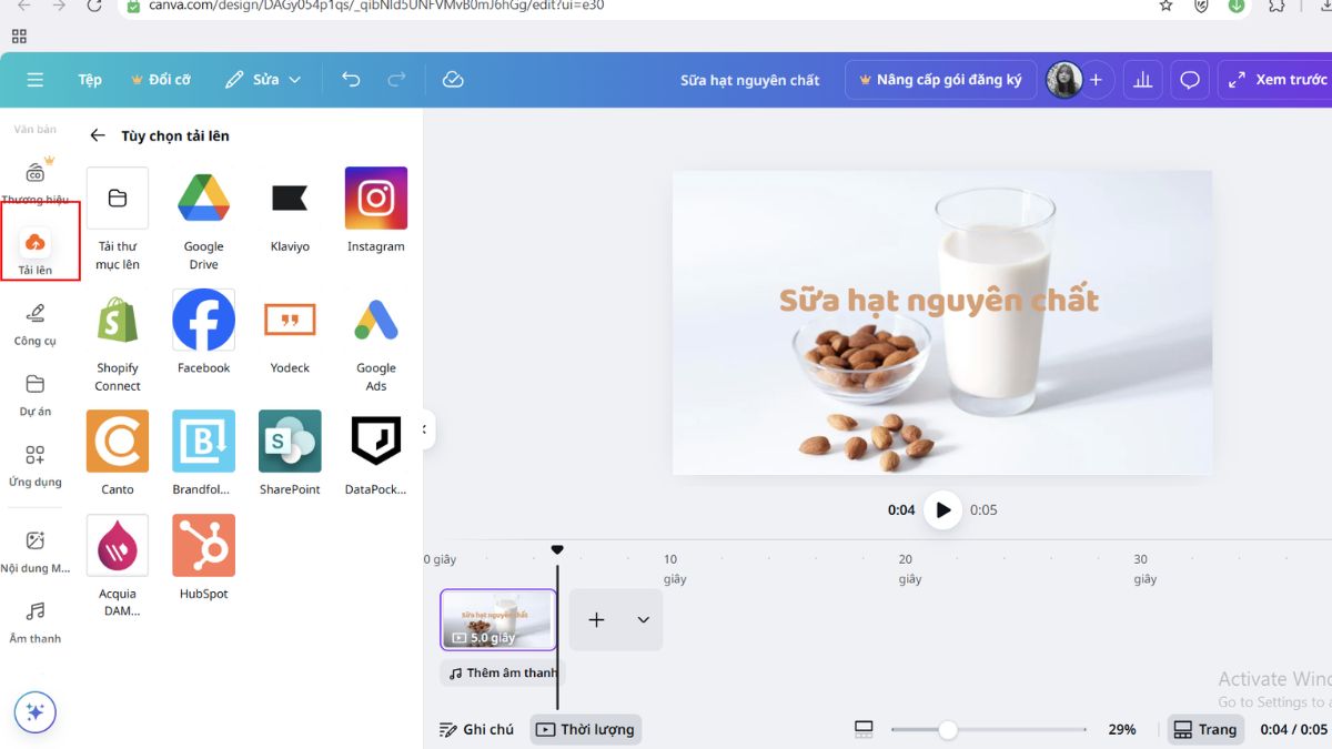Hướng Dẫn Làm Clip Quảng Cáo Bằng Canva bước 4.4
