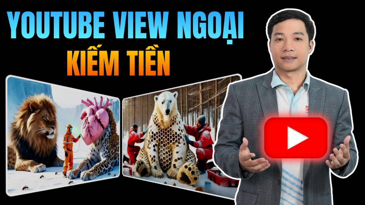 Làm YouTube view ngoại bằng AI với chủ đề giải cứu động vật 