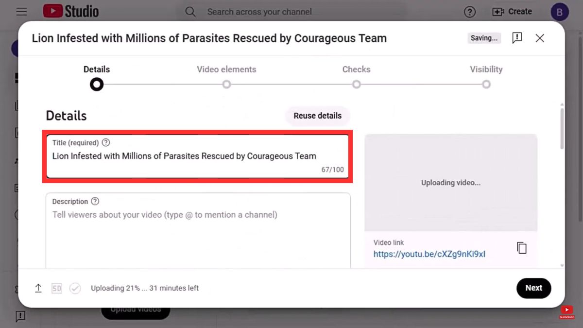 Cách làm/kiếm tiền Youtube view ngoại bằng AI với chủ đề giải cứu động vật bước 8.3