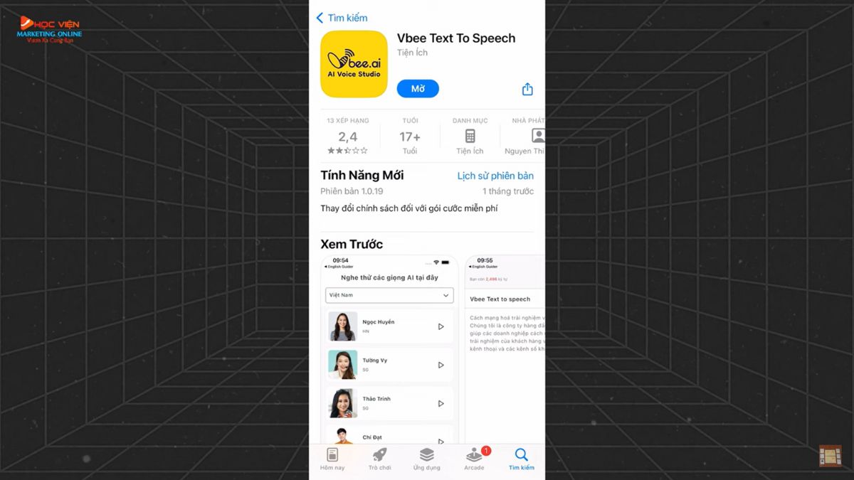 Tạo giọng đọc cho video bằng công cụ Vbee bước 1