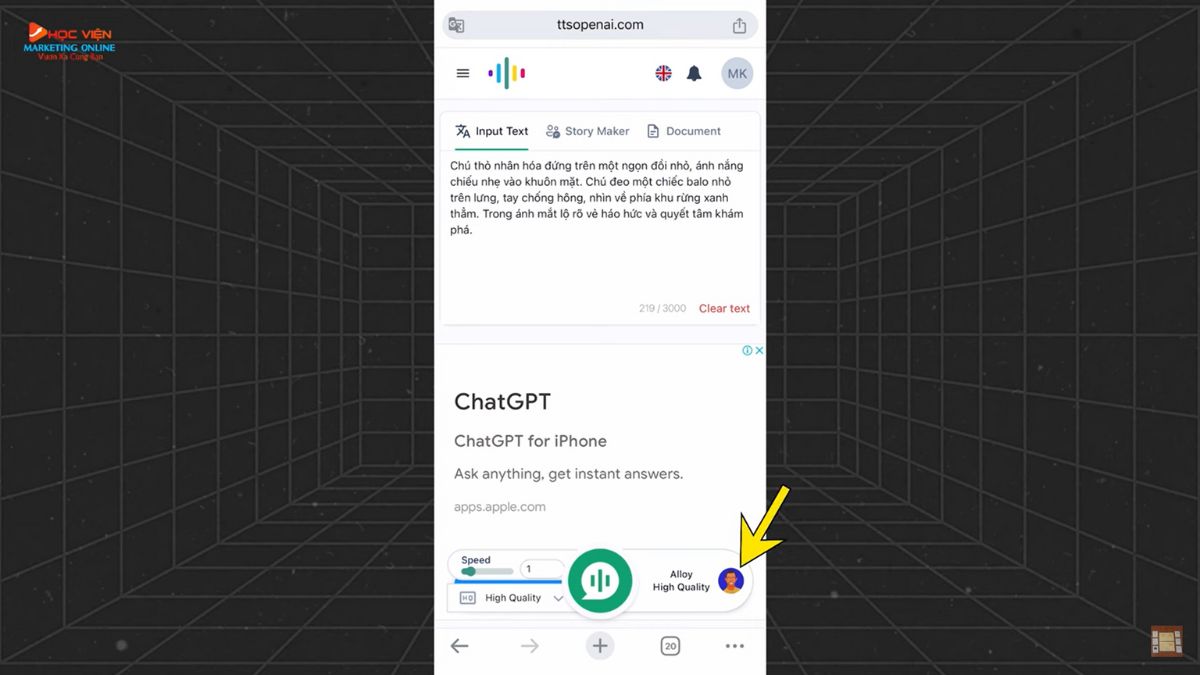 Tạo giọng đọc cho video bằng công cụ Text to Speech bước 3.1