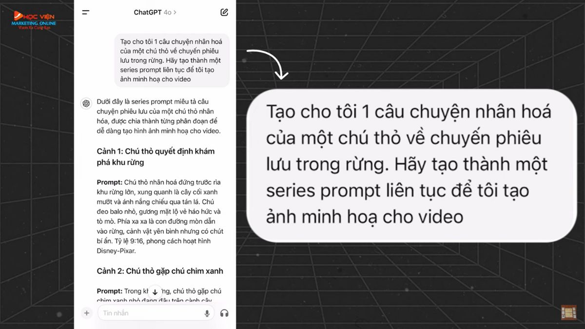 Tạo kịch bản video bằng ChatGPT bước 2