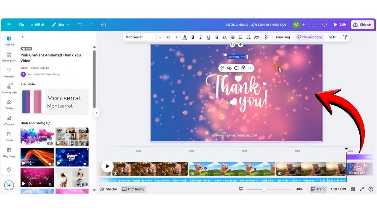 Hướng Dẫn Cách Làm Video Kể Chuyện Trên Canva- Biên tập video bước 5