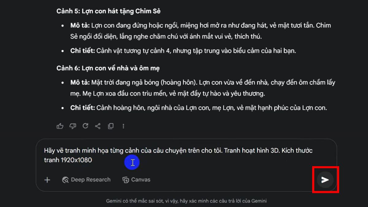 Hướng Dẫn Cách Làm Video Kể Chuyện Trên Canva- Tạo hình ảnh minh họa cho câu chuyện bước 4.1