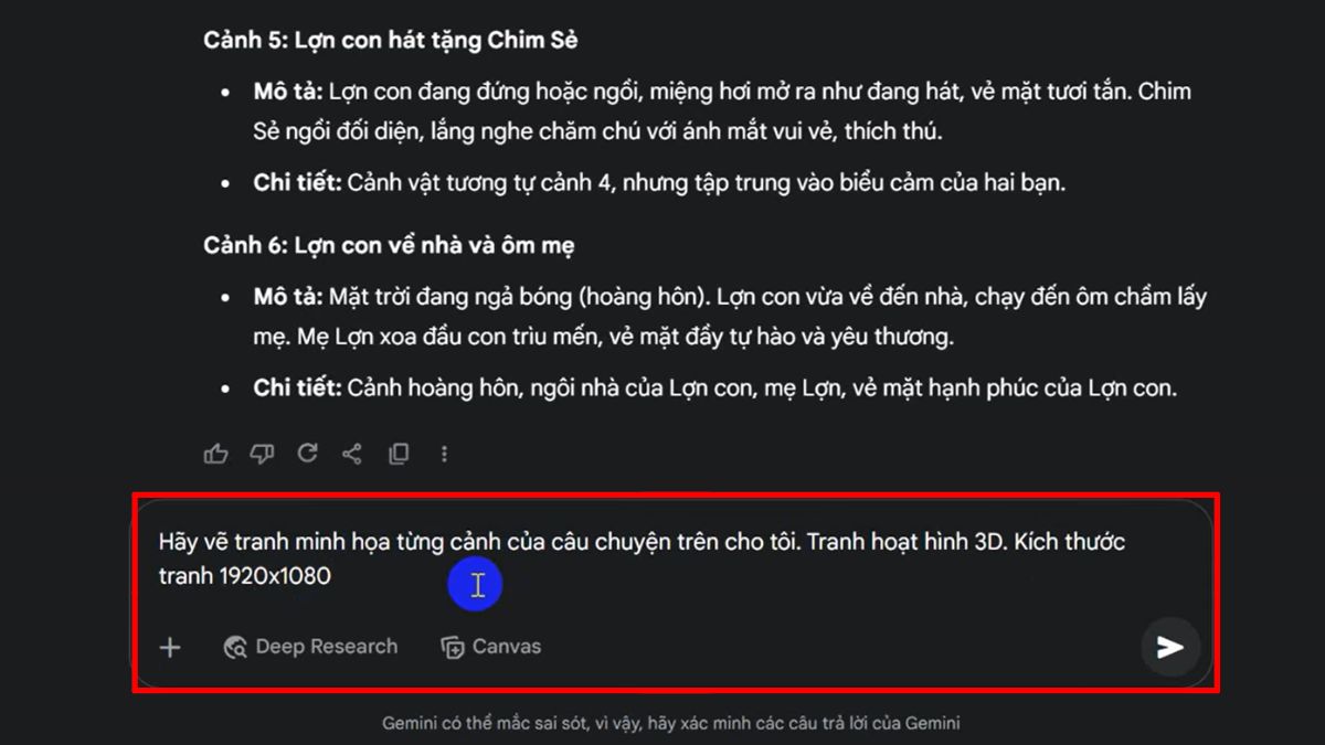 Hướng Dẫn Cách Làm Video Kể Chuyện Trên Canva- Tạo hình ảnh minh họa cho câu chuyện bước 3