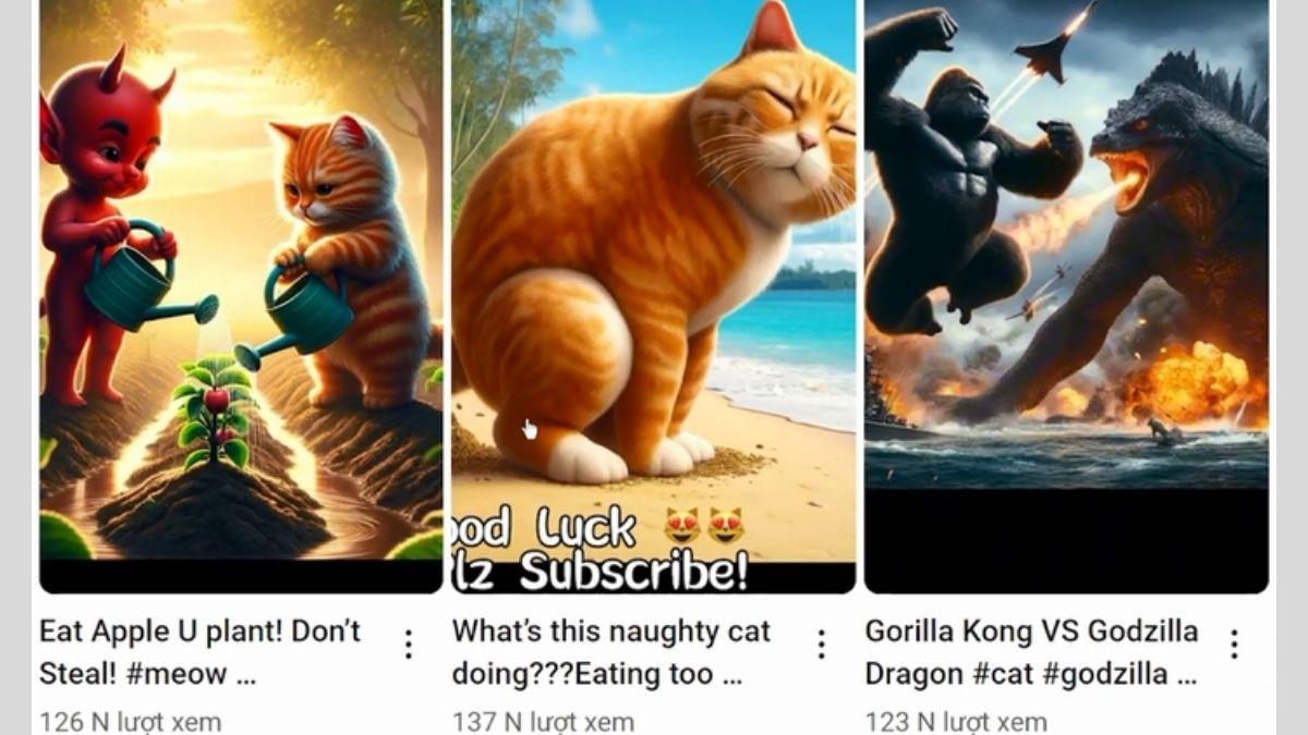 Top 6 Chủ Đề Làm YouTube Shorts View Ngoại Hiệu Quả- Chủ đề mèo AI