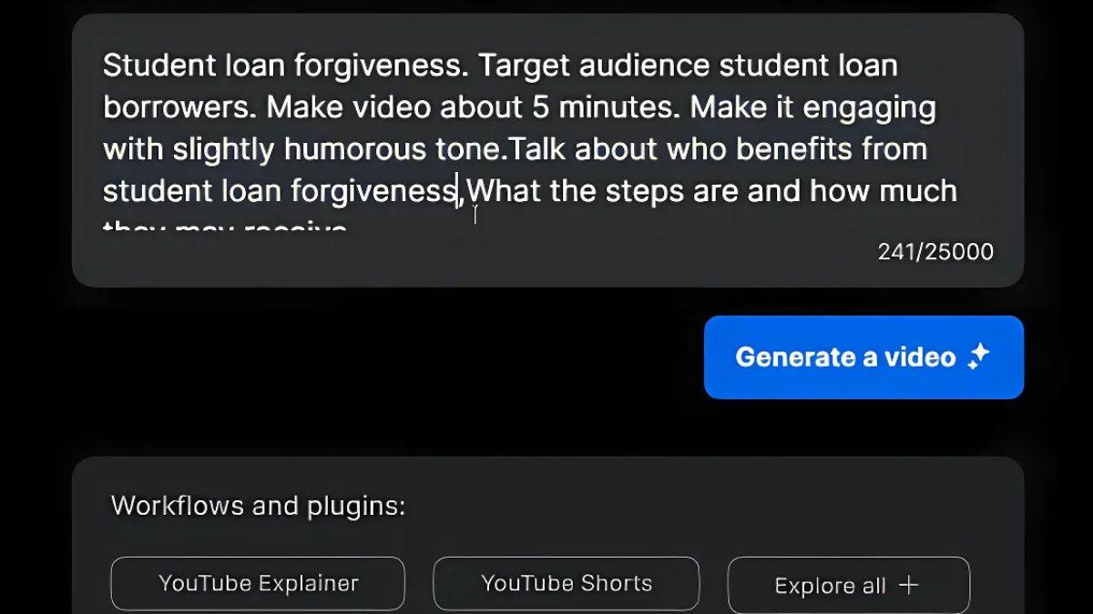 Cách Xây Kênh YouTube View Ngoại Bằng AI InVideo- Cách sử dụng bước 3