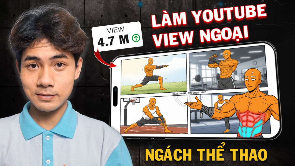 Làm Youtube Kiếm Tiền View Ngoại Không Lộ Mặt Ngách Thể Thao Bằng AI