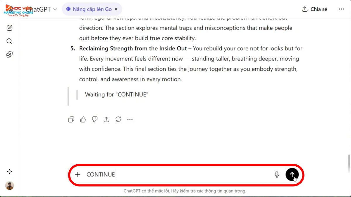 Hướng Dẫn Cách Làm Youtube Kiếm Tiền View Ngoại Không Lộ Mặt Ngách Thể Thao Bằng AI- Tạo kịch bản video bước 5