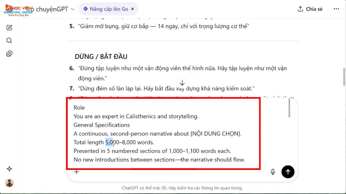 Hướng Dẫn Cách Làm Youtube Kiếm Tiền View Ngoại Không Lộ Mặt Ngách Thể Thao Bằng AI- Tạo kịch bản video bước 1.1